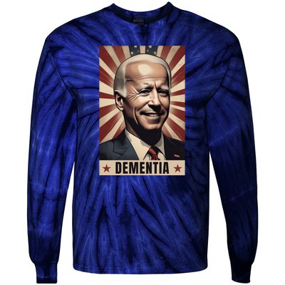 Funny Conservative Anti Joe Biden Tie-Dye Long Sleeve Shirt