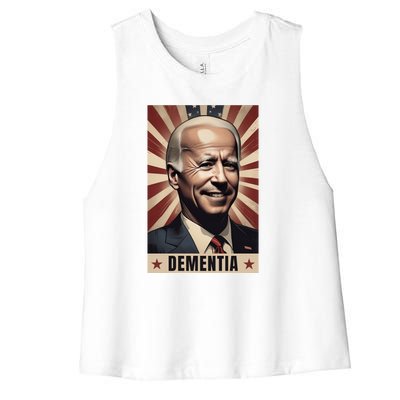 Funny Conservative Anti Joe Biden Women's Racerback Cropped Tank