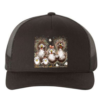 Funny Chicken Art Eagerlys Colorful Yupoong Adult 5-Panel Trucker Hat