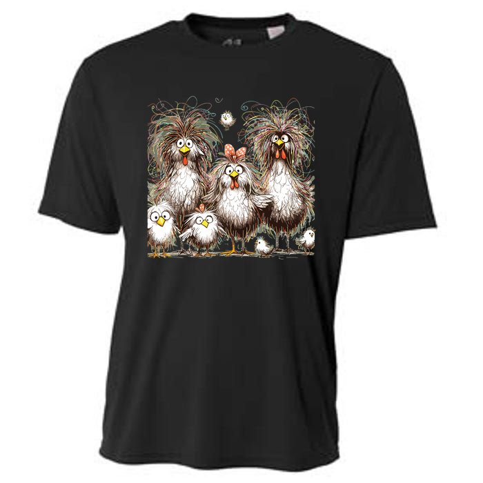 Funny Chicken Art Eagerlys Colorful Cooling Performance Crew T-Shirt