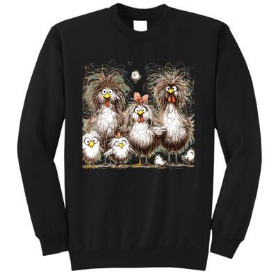 Funny Chicken Art Eagerlys Colorful Sweatshirt