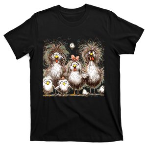 Funny Chicken Art Eagerlys Colorful T-Shirt