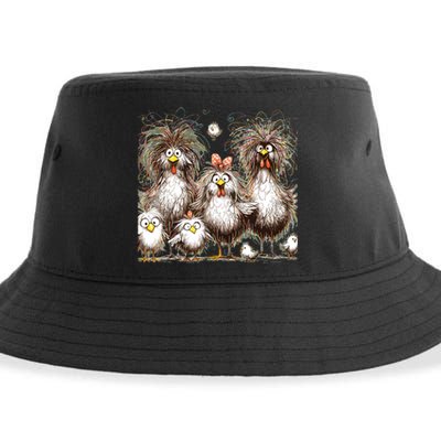 Funny Chicken Art Eagerlys Colorful Sustainable Bucket Hat