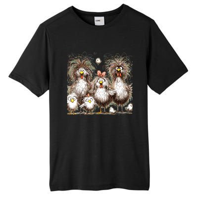 Funny Chicken Art Eagerlys Colorful Tall Fusion ChromaSoft Performance T-Shirt