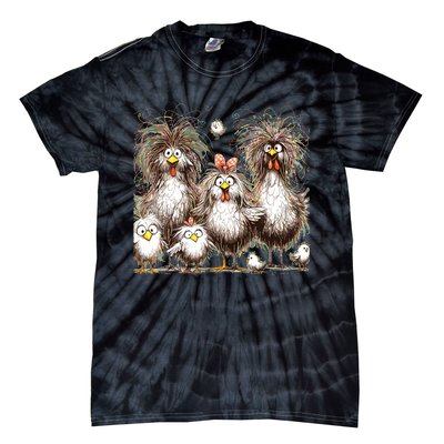 Funny Chicken Art Eagerlys Colorful Tie-Dye T-Shirt