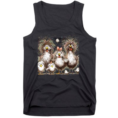 Funny Chicken Art Eagerlys Colorful Tank Top