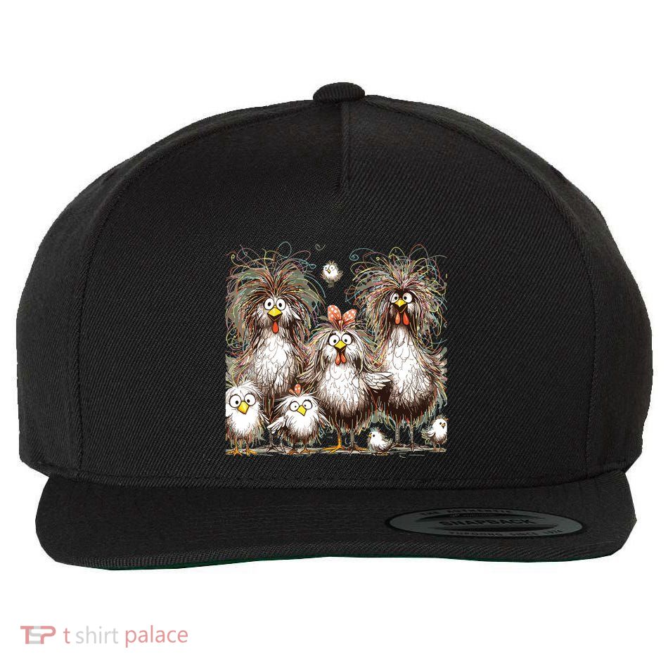 Funny Chicken Art Eagerlys Colorful Wool Snapback Cap
