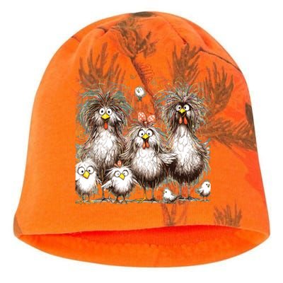 Funny Chicken Art Eagerlys Colorful Kati - Camo Knit Beanie