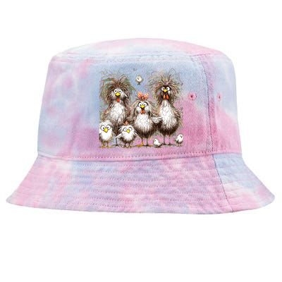 Funny Chicken Art Eagerlys Colorful Tie-Dyed Bucket Hat