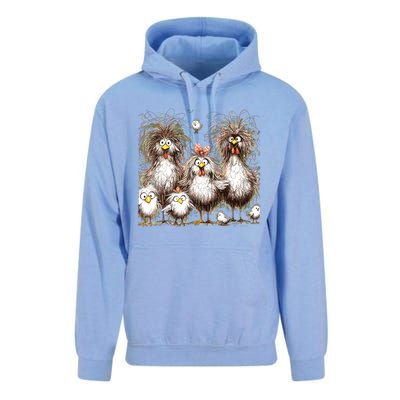 Funny Chicken Art Eagerlys Colorful Unisex Surf Hoodie