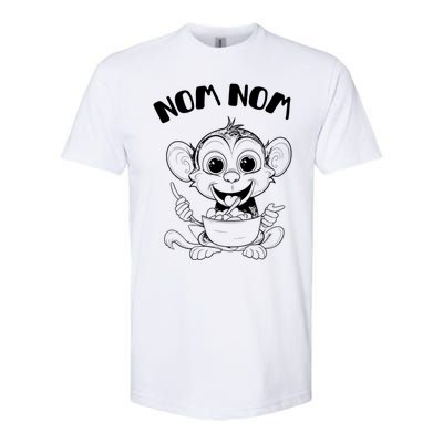 Funny Cartoon Animal Gift Funny Quote Yummy Monkey Gift Softstyle® CVC T-Shirt