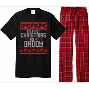 First Christmas As A Daddy Fatherhood Holiday Gift Pajama Set