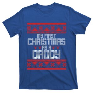 First Christmas As A Daddy Fatherhood Holiday Gift T-Shirt