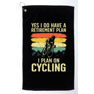 Funny Cycling Art For Men Women Bicyclist Bike Racing Biker Platinum Collection Golf Towel