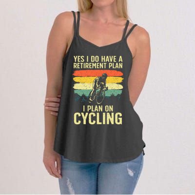 Funny Cycling Art For Men Women Bicyclist Bike Racing Biker Women's Strappy Tank