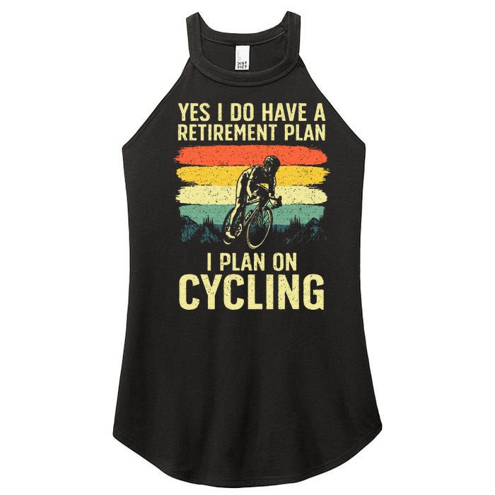 Funny Cycling Art For Men Women Bicyclist Bike Racing Biker Women's Perfect Tri Rocker Tank