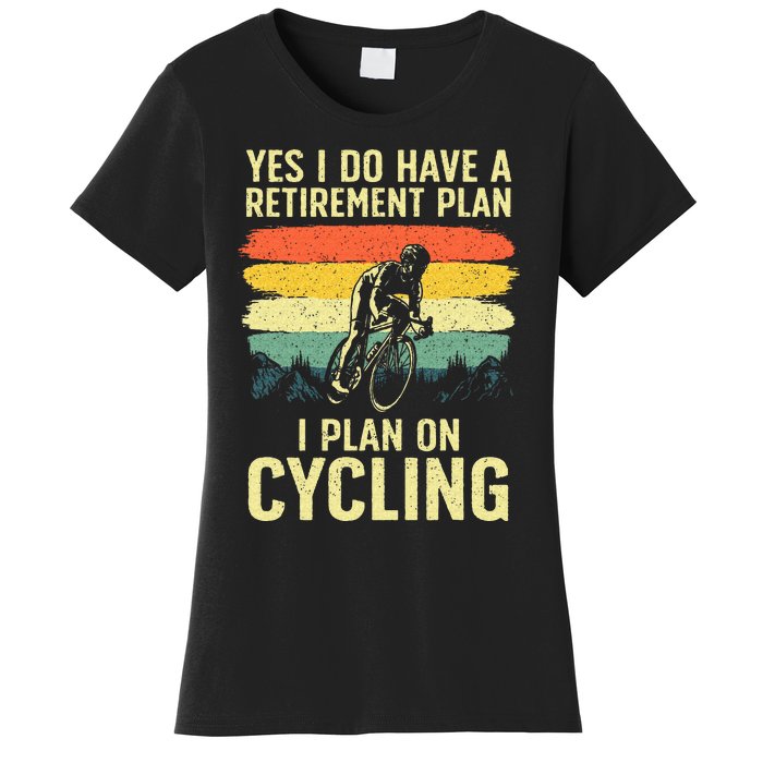 Funny Cycling Art For Men Women Bicyclist Bike Racing Biker Women's T-Shirt