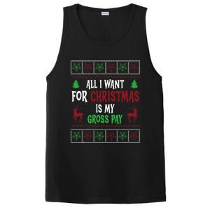 Funny Christmas All I Want Is My Gross Pay Funny Holiday PosiCharge Competitor Tank