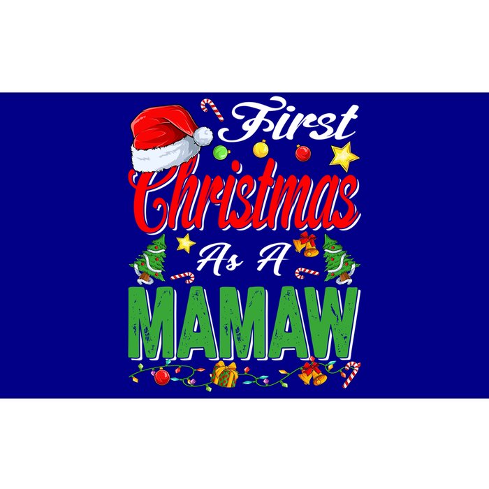 First Christmas As A Mamaw Santa Hat Pajama Xmas Funny Gift Bumper Sticker