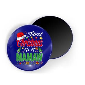 First Christmas As A Mamaw Santa Hat Pajama Xmas Funny Gift Magnet