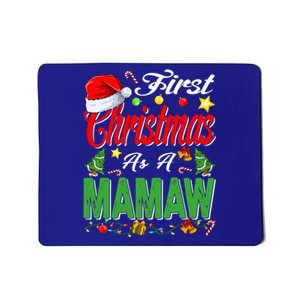 First Christmas As A Mamaw Santa Hat Pajama Xmas Funny Gift Mousepad