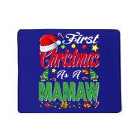 First Christmas As A Mamaw Santa Hat Pajama Xmas Funny Gift Mousepad