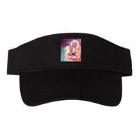 Funny Cute Astronaut Kitty On Rainbow Sprinkle Donut With Galaxy Background Visor