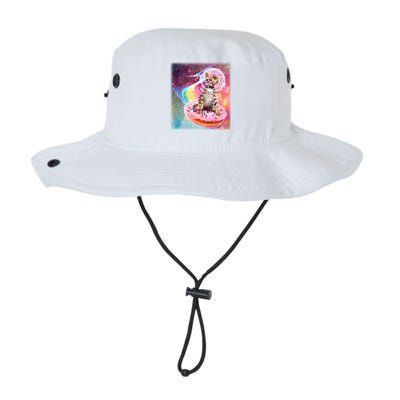 Funny Cute Astronaut Kitty On Rainbow Sprinkle Donut With Galaxy Background Legacy Cool Fit Booney Bucket Hat