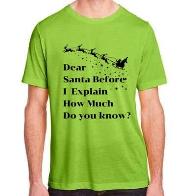 Funny Christmas Adults Dear Santa I Can Explain Meaningful Gift Adult ChromaSoft Performance T-Shirt