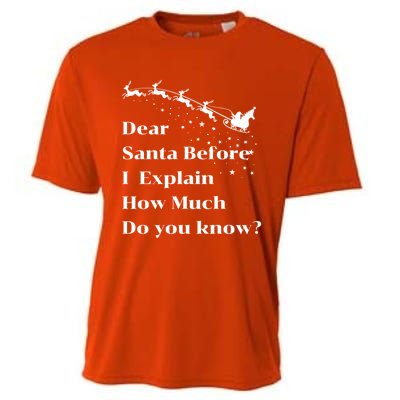 Funny Christmas Adults Dear Santa I Can Explain Meaningful Gift Cooling Performance Crew T-Shirt