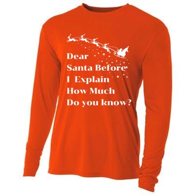 Funny Christmas Adults Dear Santa I Can Explain Meaningful Gift Cooling Performance Long Sleeve Crew