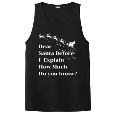 Funny Christmas Adults Dear Santa I Can Explain Meaningful Gift PosiCharge Competitor Tank