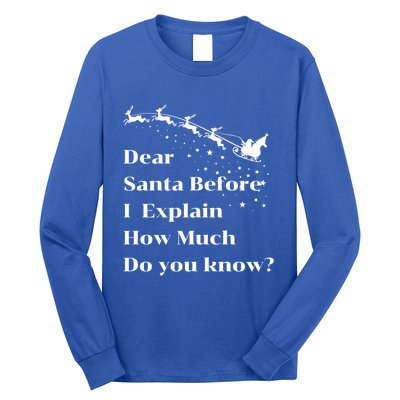 Funny Christmas Adults Dear Santa I Can Explain Meaningful Gift Long Sleeve Shirt