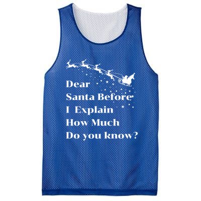 Funny Christmas Adults Dear Santa I Can Explain Meaningful Gift Mesh Reversible Basketball Jersey Tank