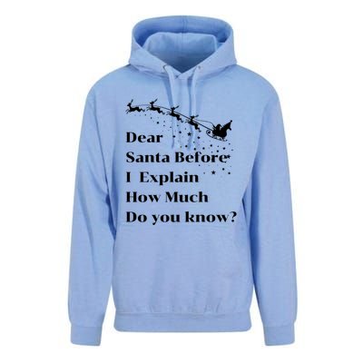 Funny Christmas Adults Dear Santa I Can Explain Meaningful Gift Unisex Surf Hoodie