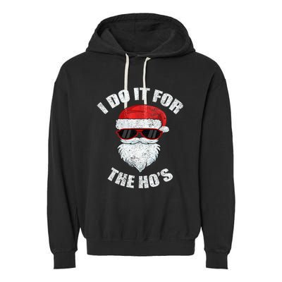 Funny Christmas Adult Naughty Dirty Pajama, Ho Pj,  Wo Garment-Dyed Fleece Hoodie