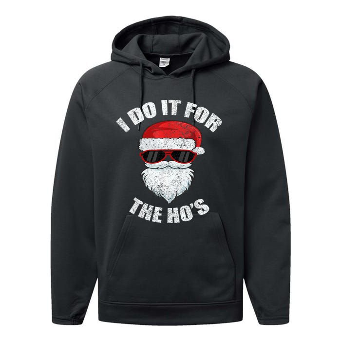 Funny Christmas Adult Naughty Dirty Pajama, Ho Pj,  Wo Performance Fleece Hoodie