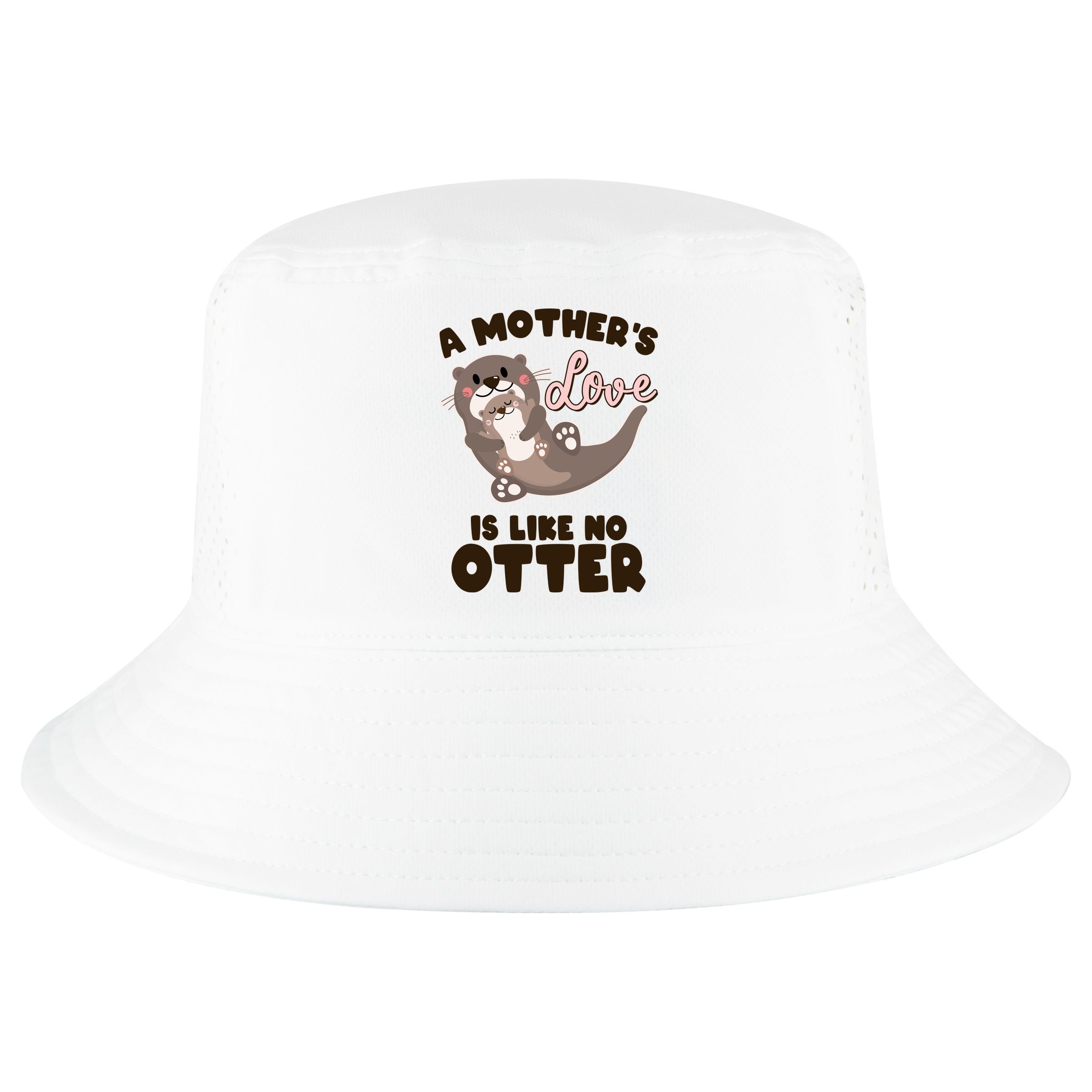 Funny Cute A Mother's Love Is Like No Otter Mama Otter And Baby Cool Comfort Performance Bucket Hat
