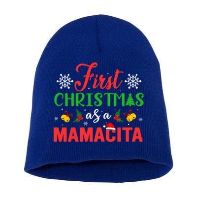 First Christmas As A Mamacita Group Matching Mamacita Xmas Gift Short Acrylic Beanie