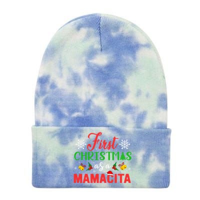 First Christmas As A Mamacita Group Matching Mamacita Xmas Gift Tie Dye 12in Knit Beanie