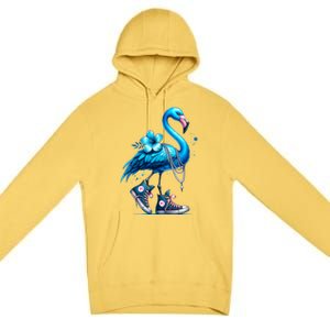 Flamingo Chucks And Pearls Comma La Kamala 2024 Premium Pullover Hoodie