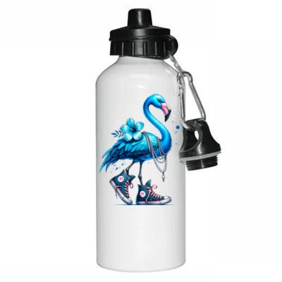 Flamingo Chucks And Pearls Comma La Kamala 2024 Aluminum Water Bottle 