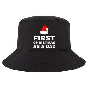 First Christmas As A Dad Funny New Dad Xmas Holiday Father Cool Comfort Performance Bucket Hat