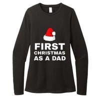 First Christmas As A Dad Funny New Dad Xmas Holiday Father Womens CVC Long Sleeve Shirt