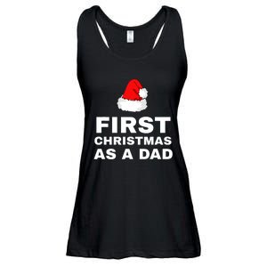 First Christmas As A Dad Funny New Dad Xmas Holiday Father Ladies Essential Flowy Tank