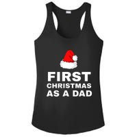 First Christmas As A Dad Funny New Dad Xmas Holiday Father Ladies PosiCharge Competitor Racerback Tank