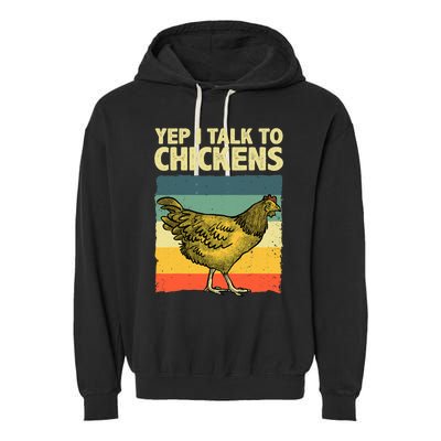 Funny Chicken Art Poultry Chicken Farmer Garment-Dyed Fleece Hoodie