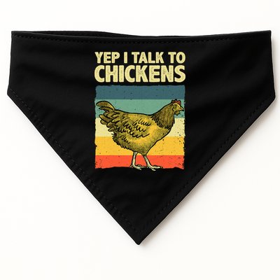 Funny Chicken Art Poultry Chicken Farmer USA-Made Doggie Bandana