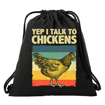 Funny Chicken Art Poultry Chicken Farmer Drawstring Bag
