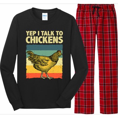 Funny Chicken Art Poultry Chicken Farmer Long Sleeve Pajama Set